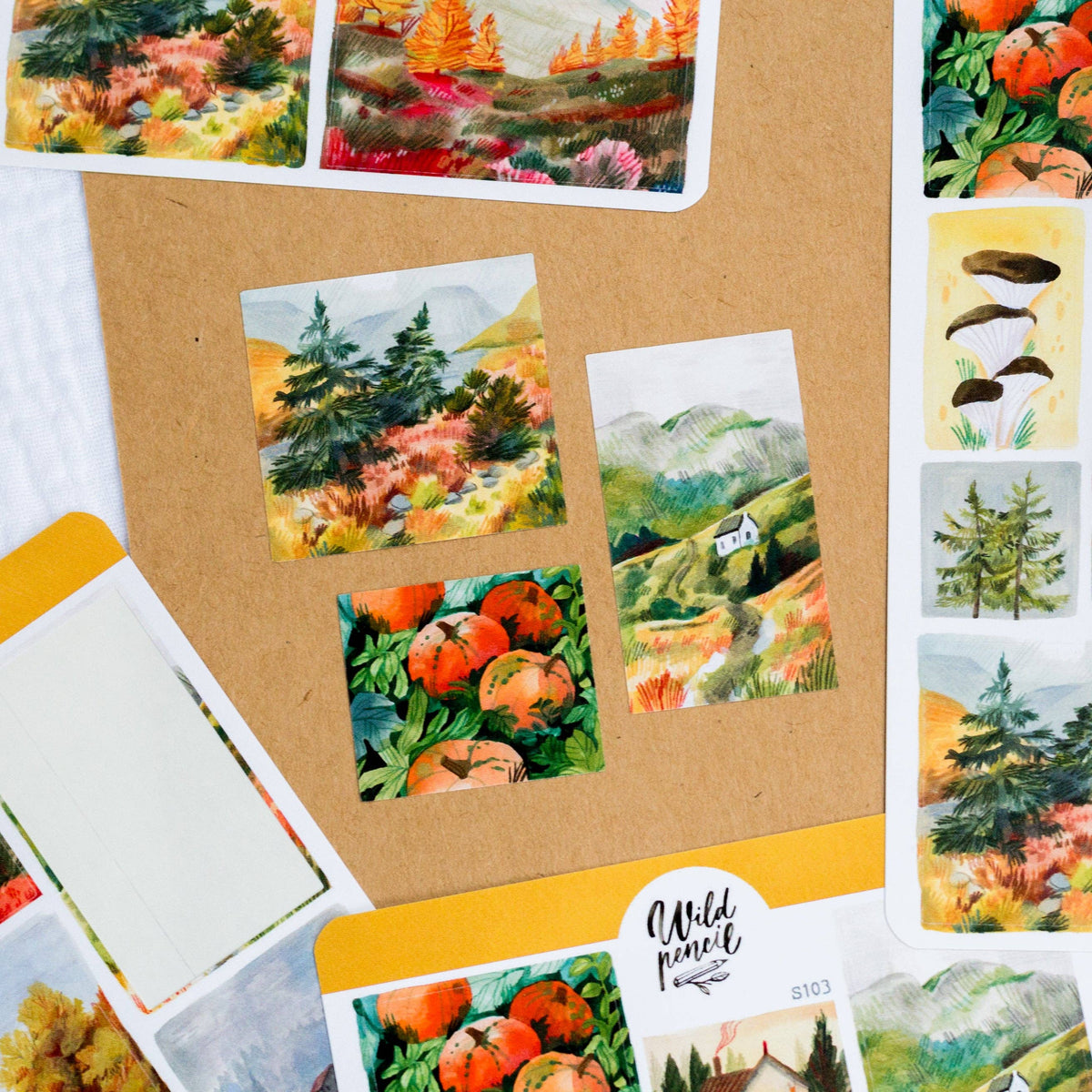 Wild Pencil Studio - Sticker Sheet — Fall Landscapes