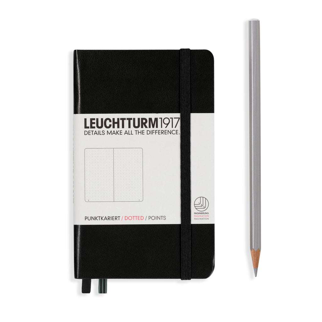LEUCHTTURM1917 - Notebooks - Pocket (A6): Black / Softcover / Dotted
