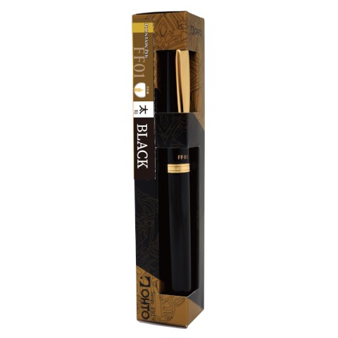 Ohto, Fountain Pen FF01 Thick Barrel Gold Black, Fine