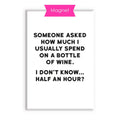 Redback Cards - Bottle of Wine Humor Fridge Magnet