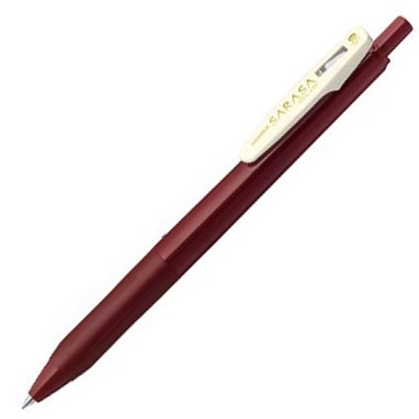 Zebra Sarasa Clip Gel Retractable, Vintage Red Black, 0.5mm Pen