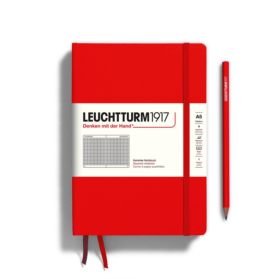 LEUCHTTURM1917 - Notebooks - Medium (A5): Lemon / Hardcover / Squared