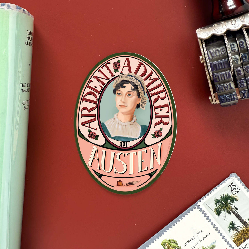 Morgan Swank Studio - Austen Book Author Cameo Sticker