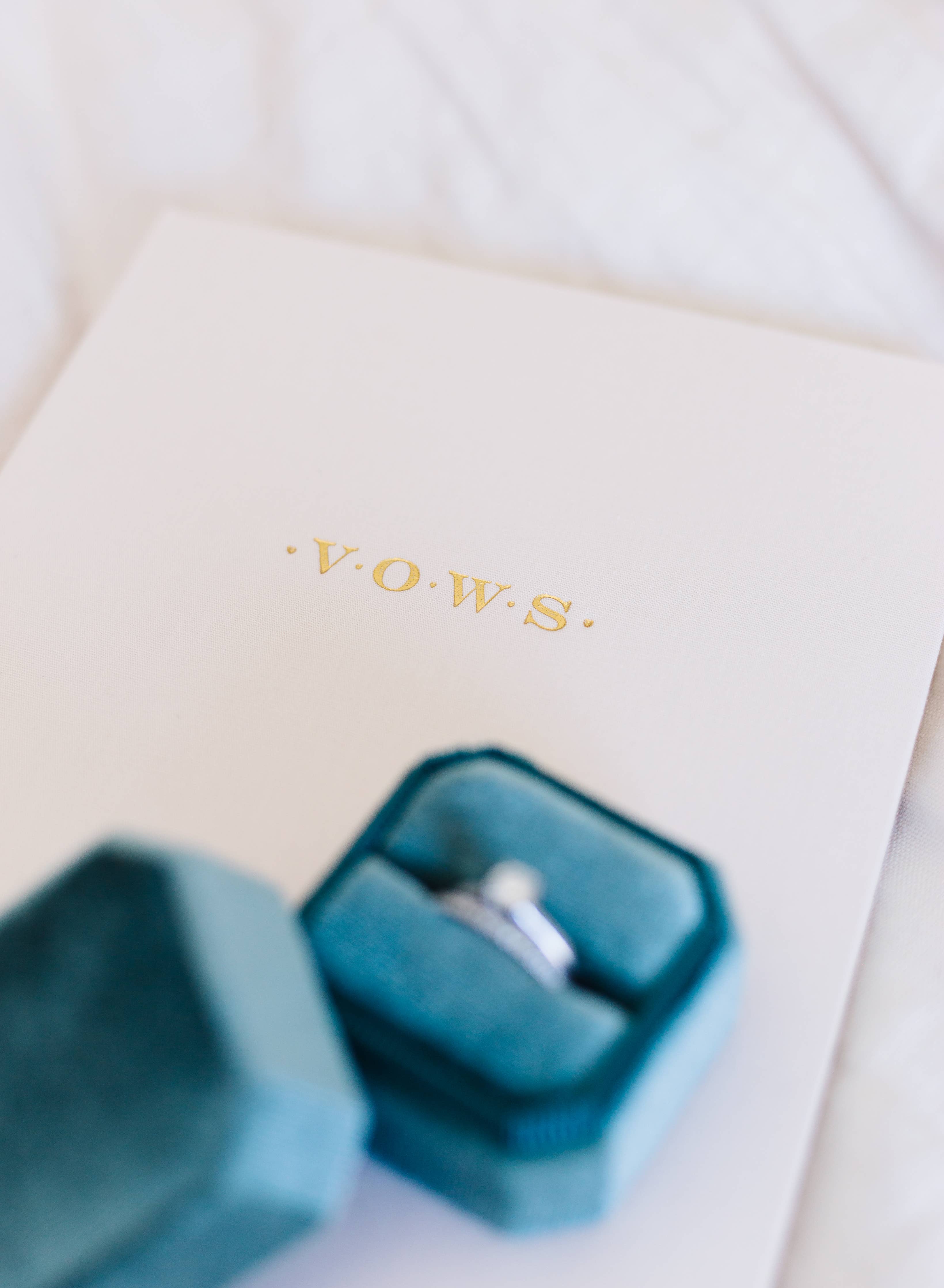 Studio Portmanteau - Wedding Vows Foil Embossed Linen Notebook | Neutral Tones: Cream
