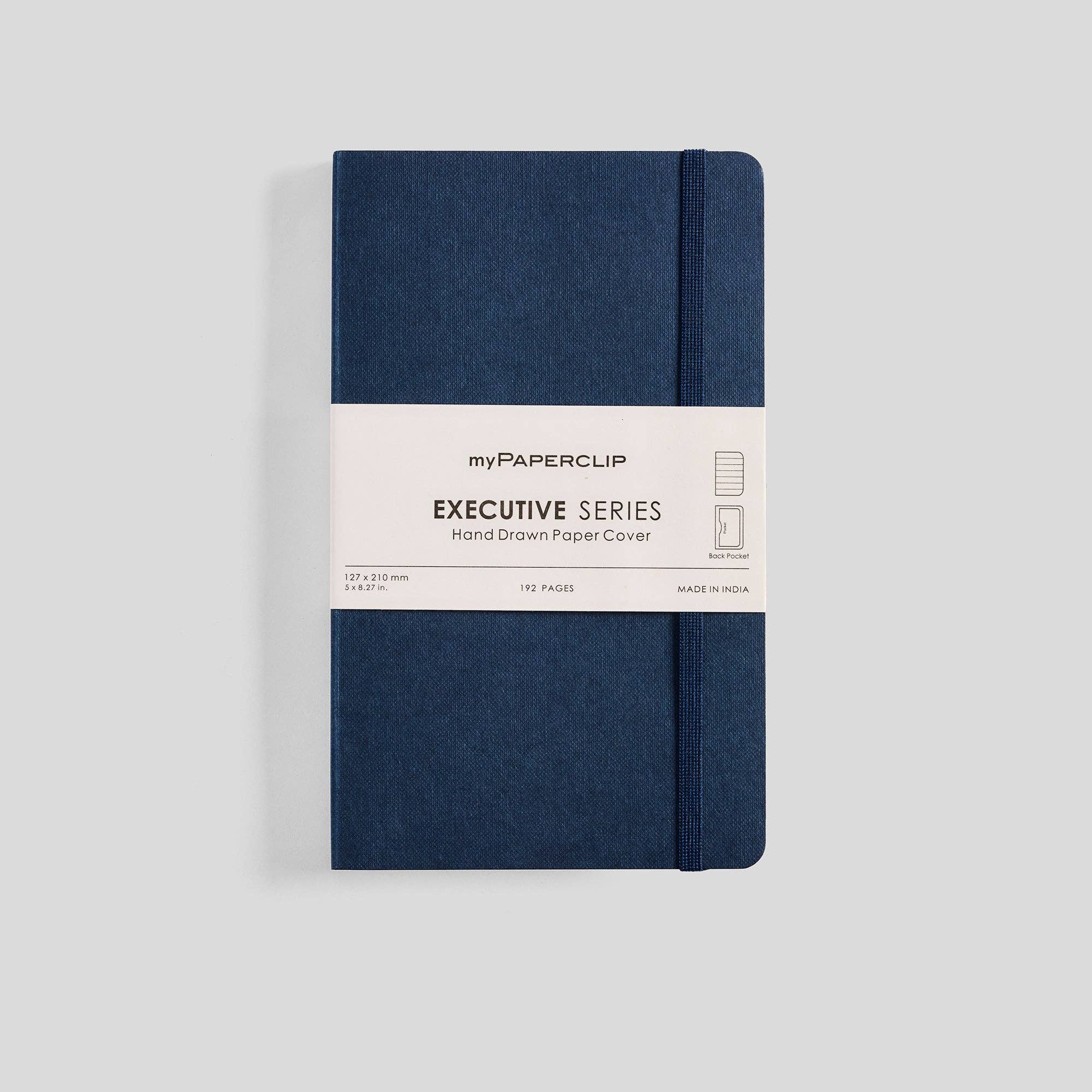 myPAPERCLIP - Executive Series Notebook - M (With Back Pocket): Ruled / Black