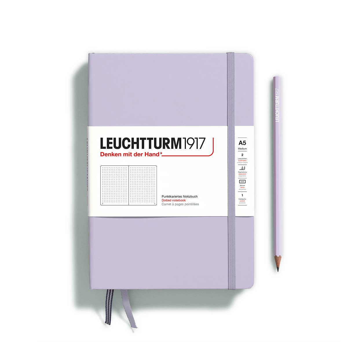 LEUCHTTURM1917 - Notebooks - Medium (A5): Lilac / Hardcover / Dotted