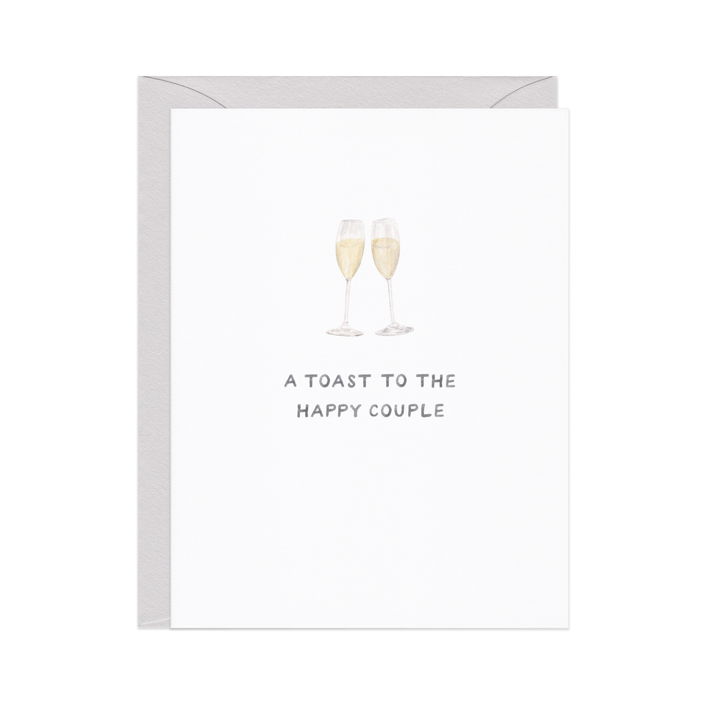 Amy Zhang - Champagne Toast — Classic Wedding Congrats Card