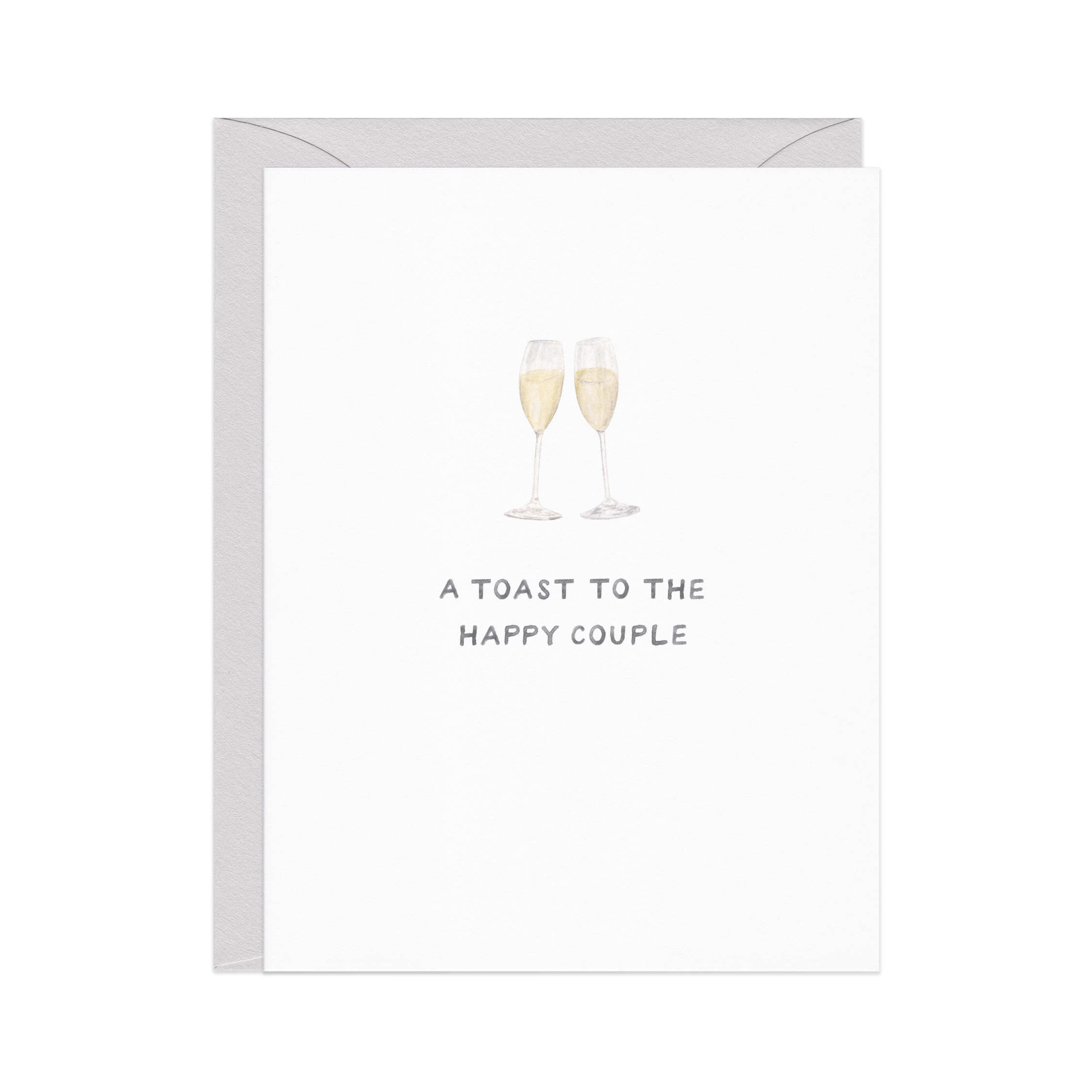 Amy Zhang - Champagne Toast — Classic Wedding Congrats Card