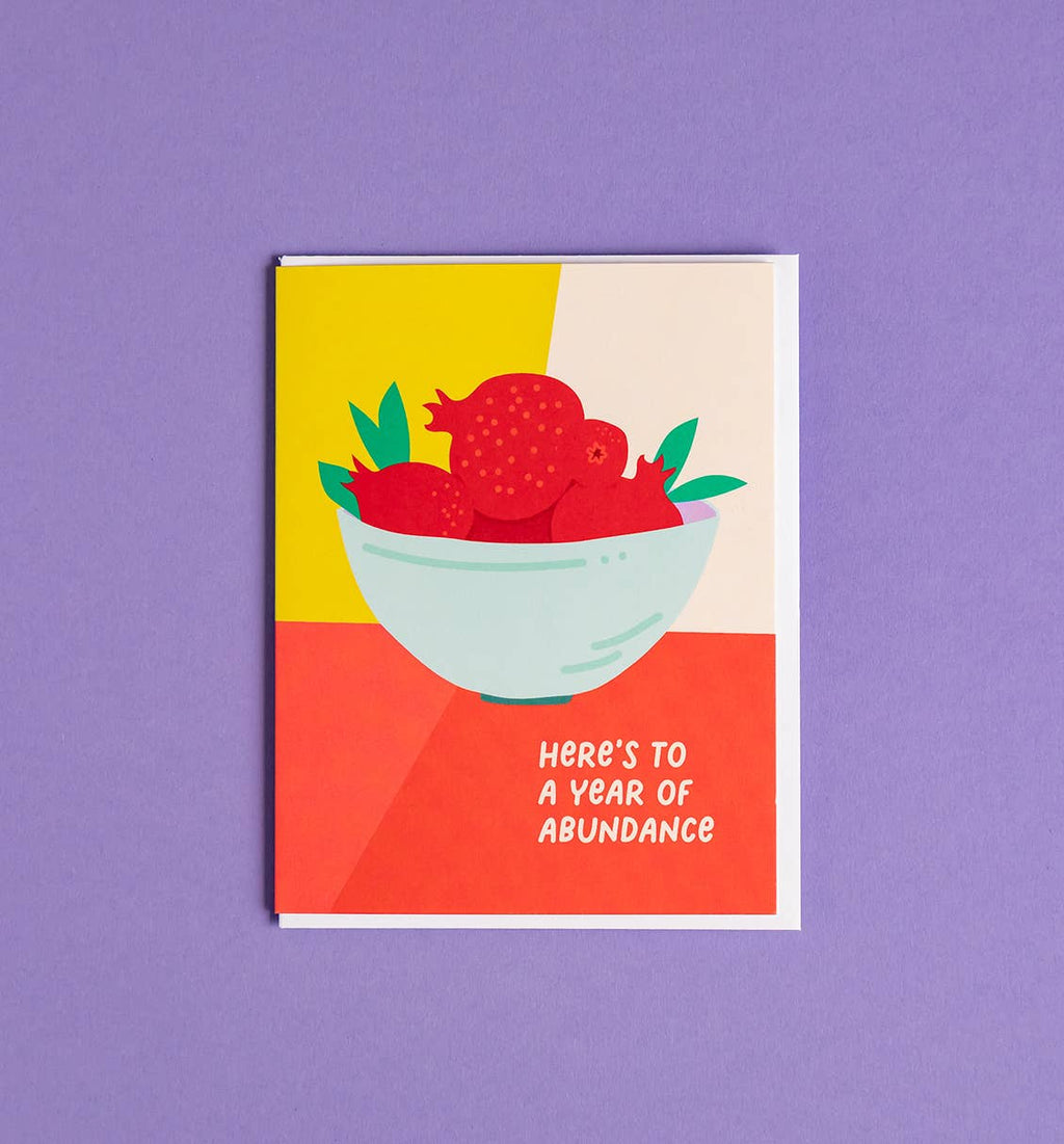 Graphic Anthology Greeting Cards - Year of Abundance card | Pomegranate birthday