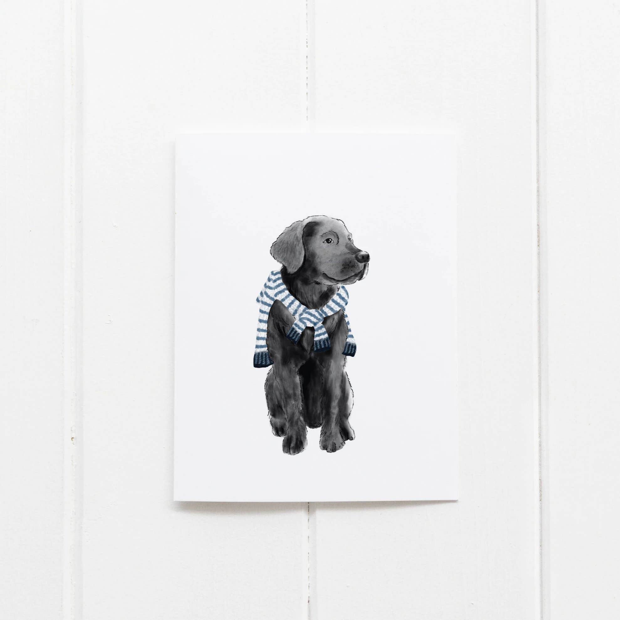 Ramus & Co. - Preppy Black Lab Greeting Card