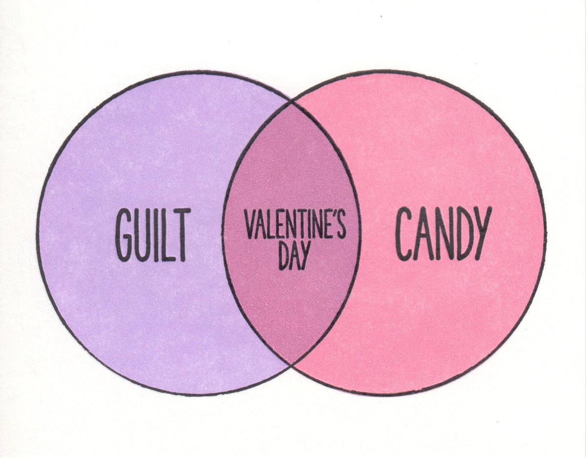 Lady Pilot Letterpress - Venn Valentine Greeting Card
