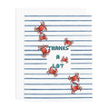 Thanks A Lot Crabs Greeting Card