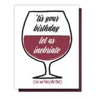 Kiss and Punch - Funny Friend Birthday Inebriate Letterpress Card