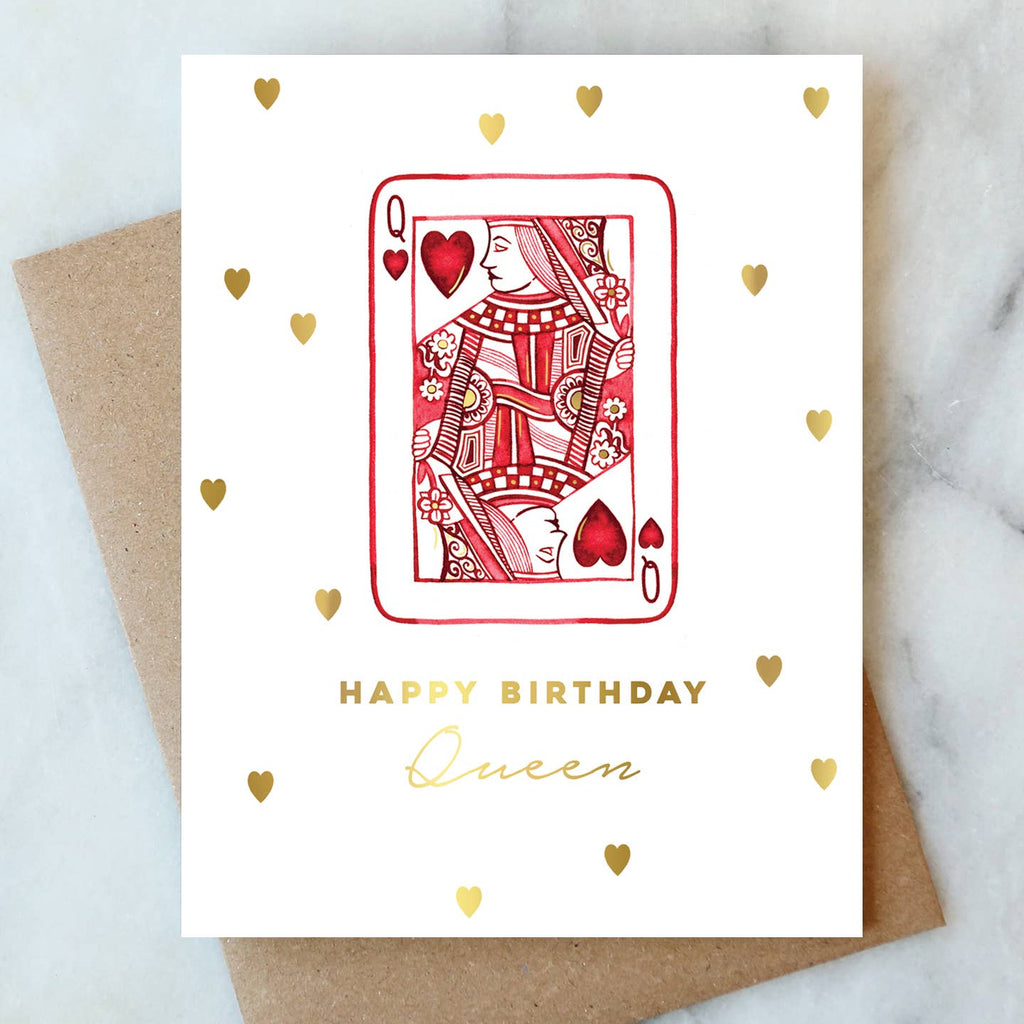 Abigail Jayne Design - Queen of Hearts Birthday Greeting Card