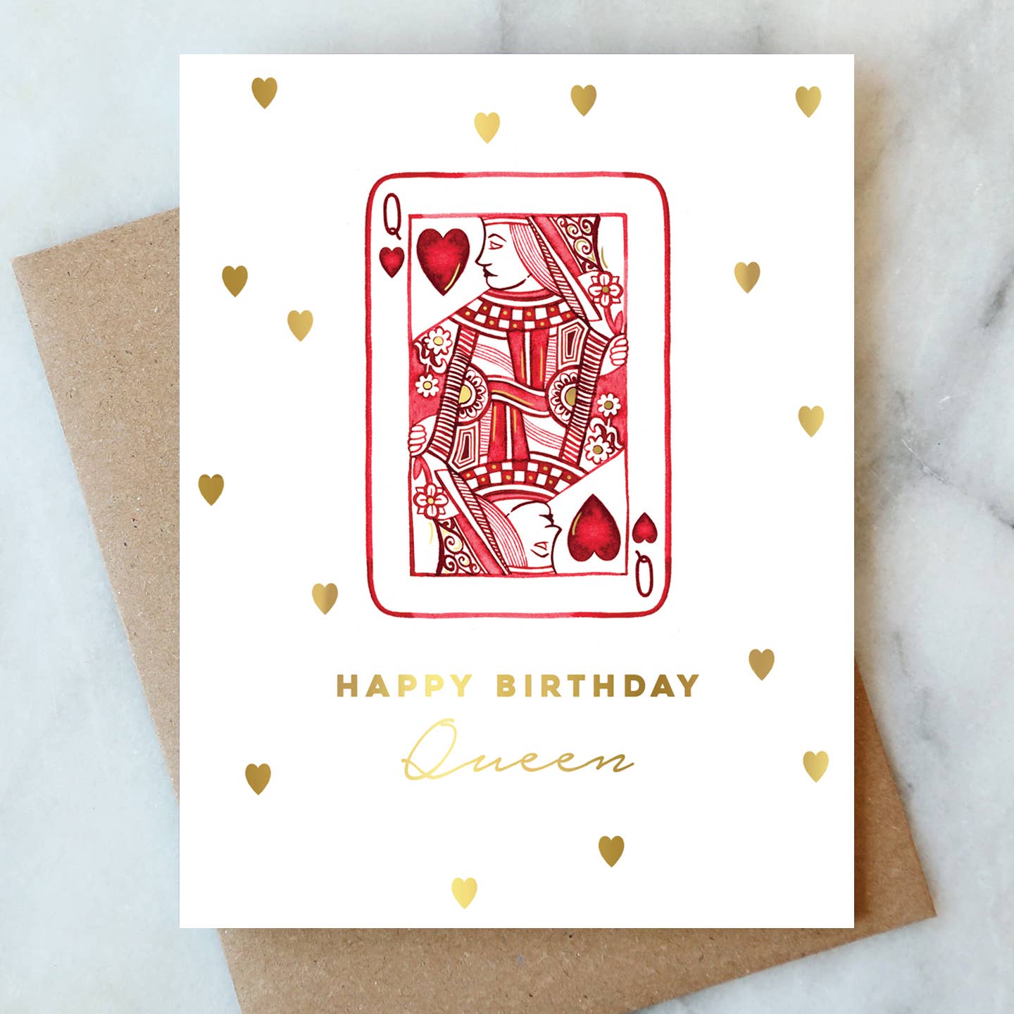 Abigail Jayne Design - Queen of Hearts Birthday Greeting Card