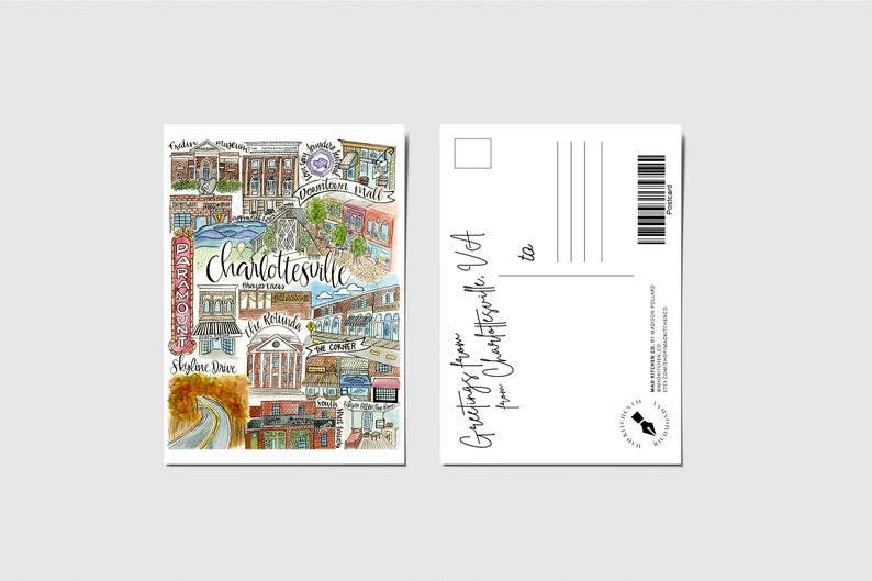 Mad Kitchen Co. - Charlottesville Classics Postcard: 5"x7"