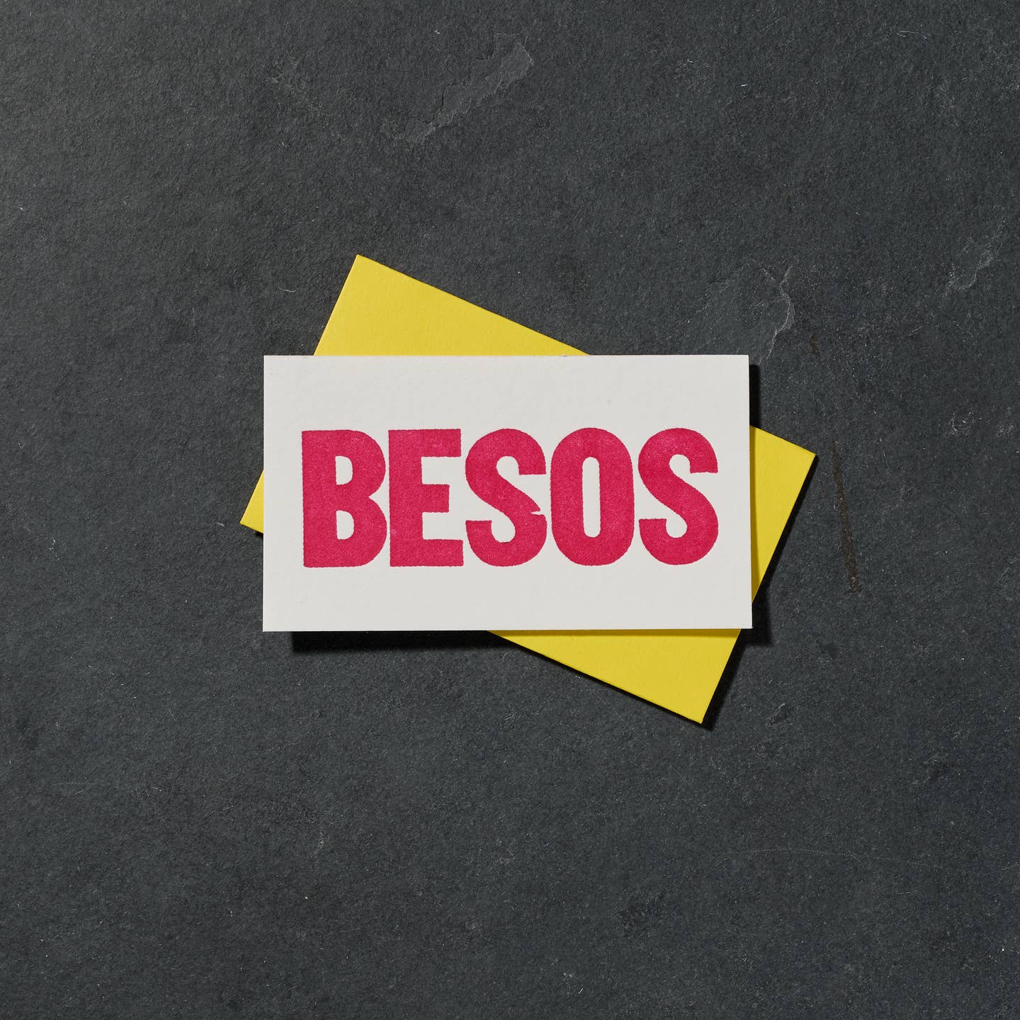 Etc. Letterpress, Besos Mini Card