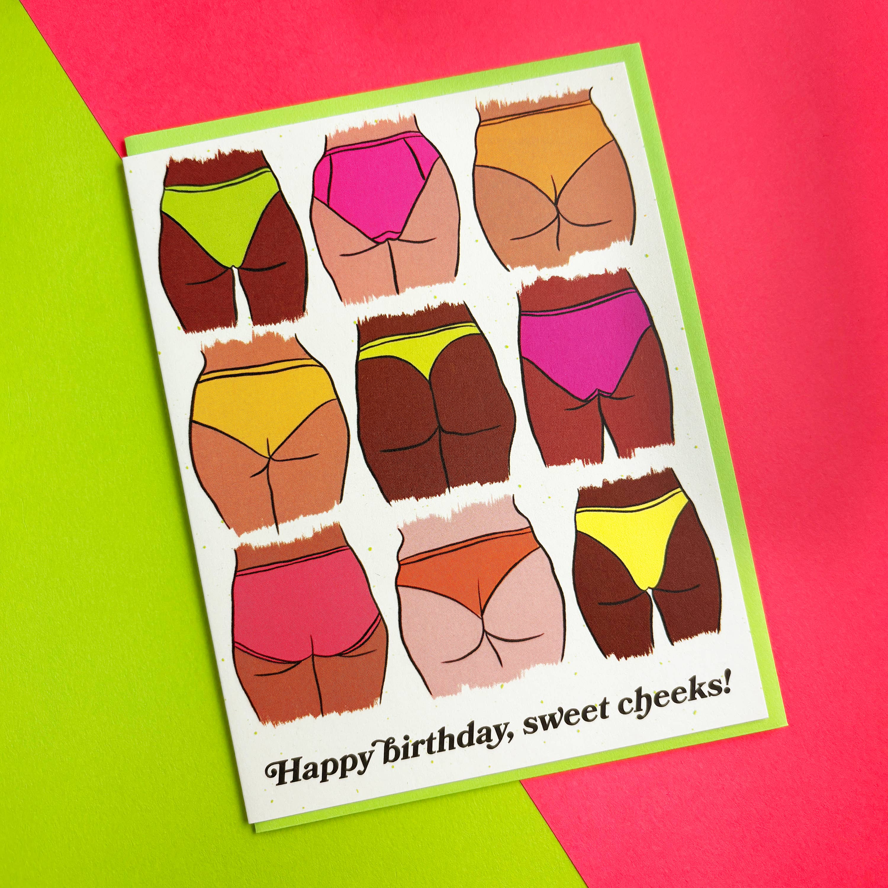 Boss Dotty Paper Co. - Sweet Cheeks Butt Birthday Card