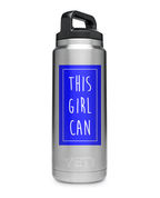 Discovery Stickers - This Girl Can Vinyl Sticker: Pink / Tall