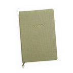 Studio Portmanteau - Wedding Vows Foil Embossed Linen Notebook | Pastel Tones: Sage green