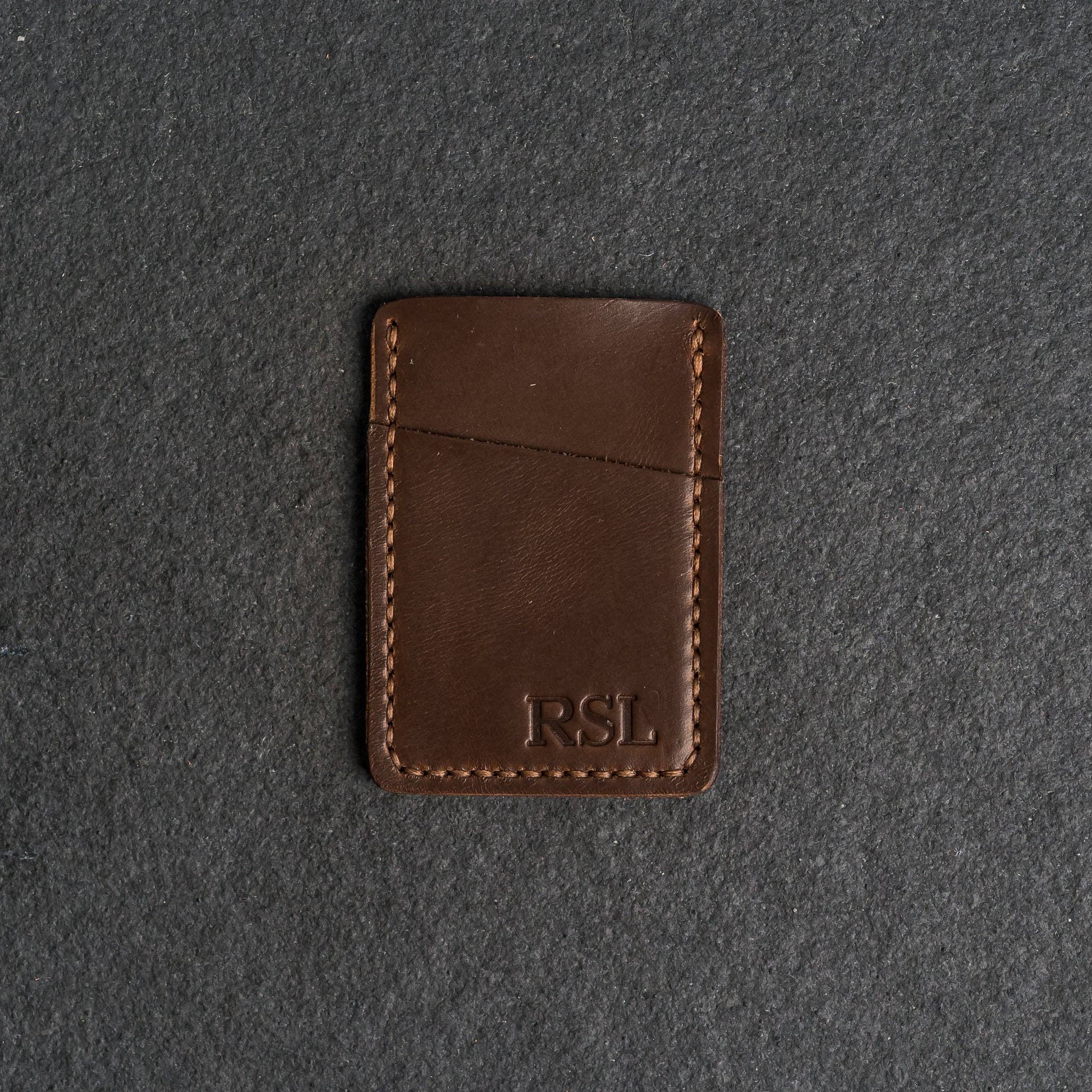 Ox & Pine - Two Pocket Wallet - Handmade Leather Wallet: Black