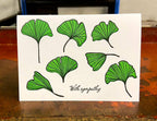 Lady Pilot Letterpress - Gingko Sympathy Greeting Card