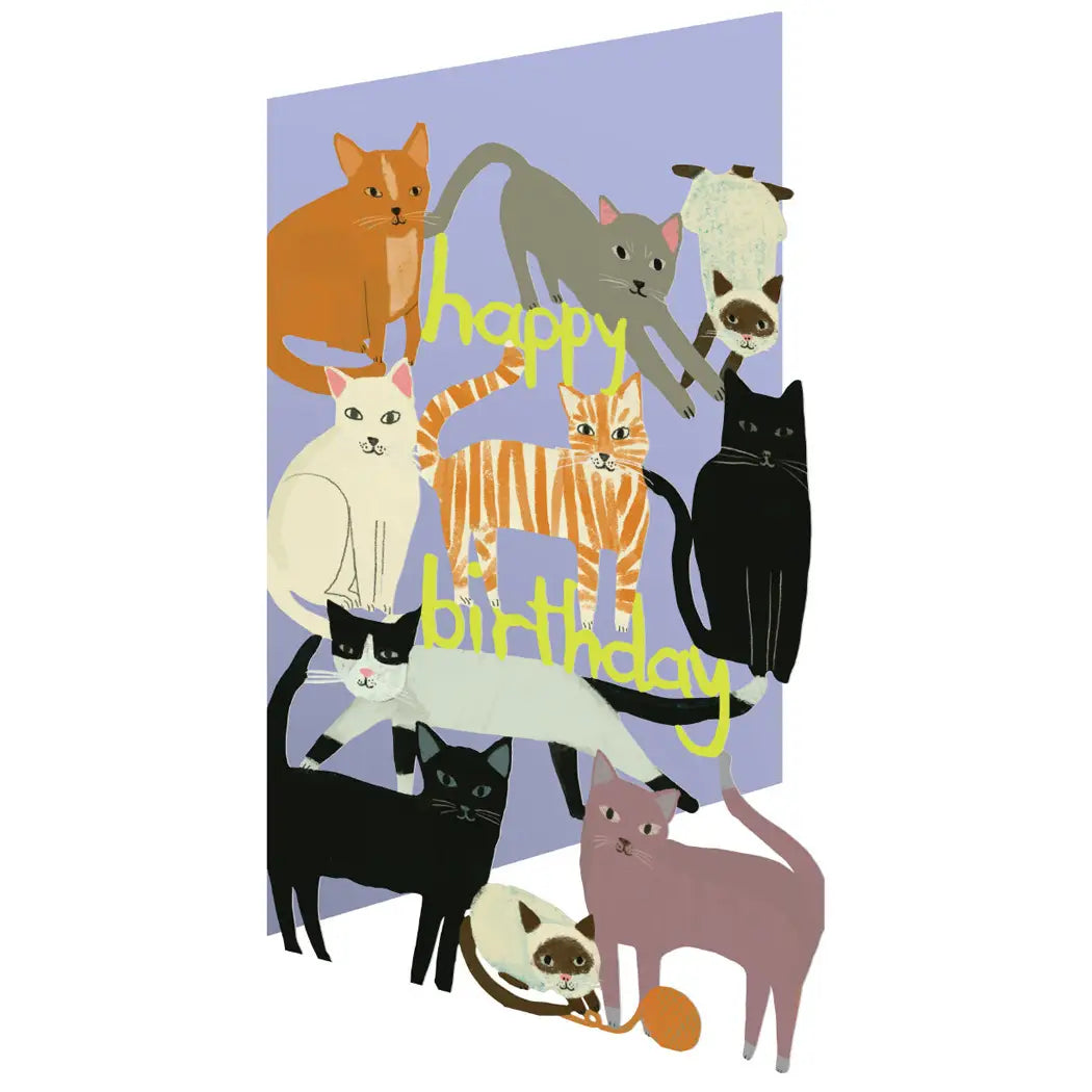 Purring Cats Lasercut card