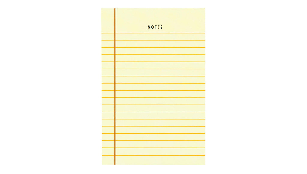 Pippi Post, Yellow Notes 4x6 Notepad