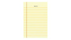 Pippi Post, Yellow Notes 4x6 Notepad