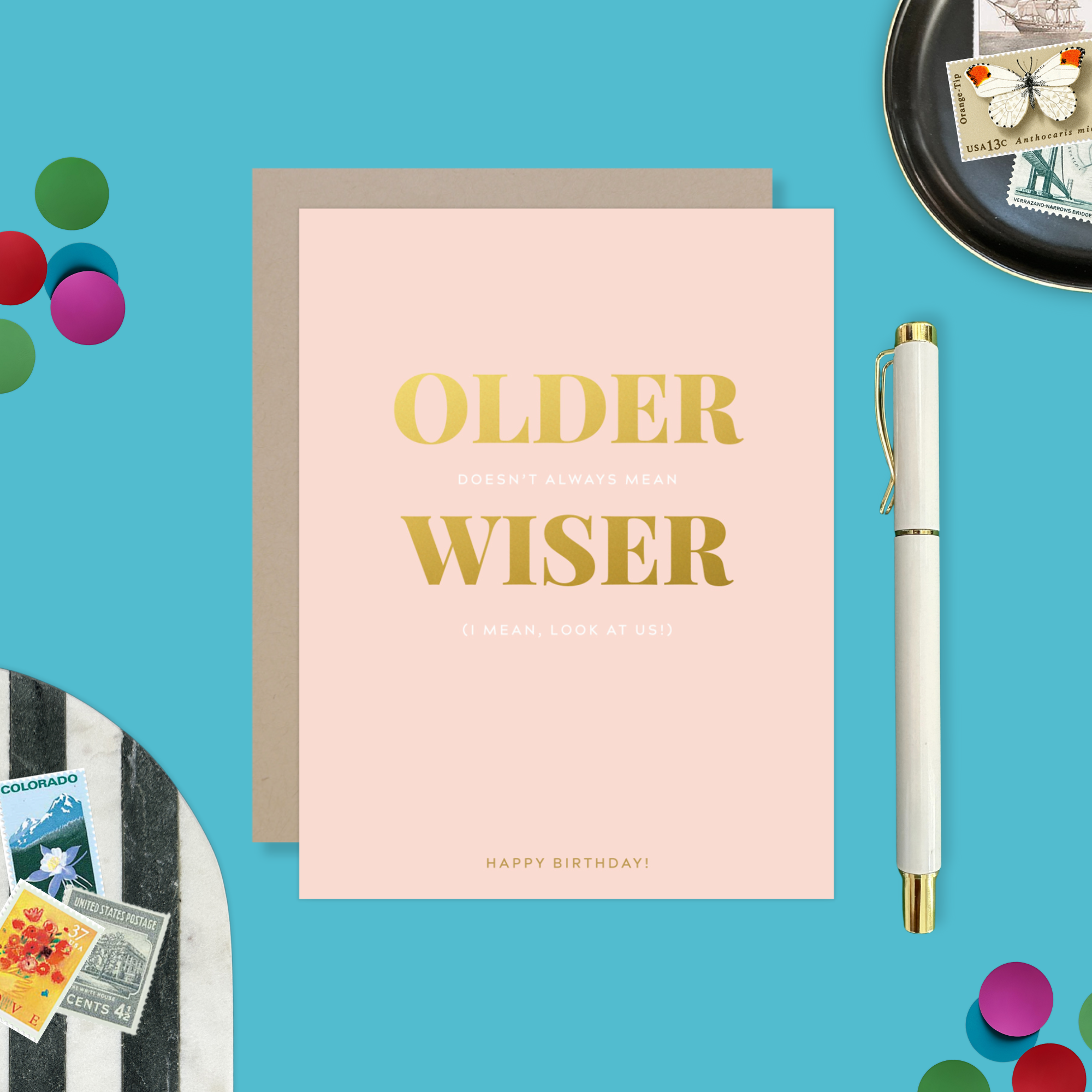 Barone and Co. - Older Wiser Birthday Card