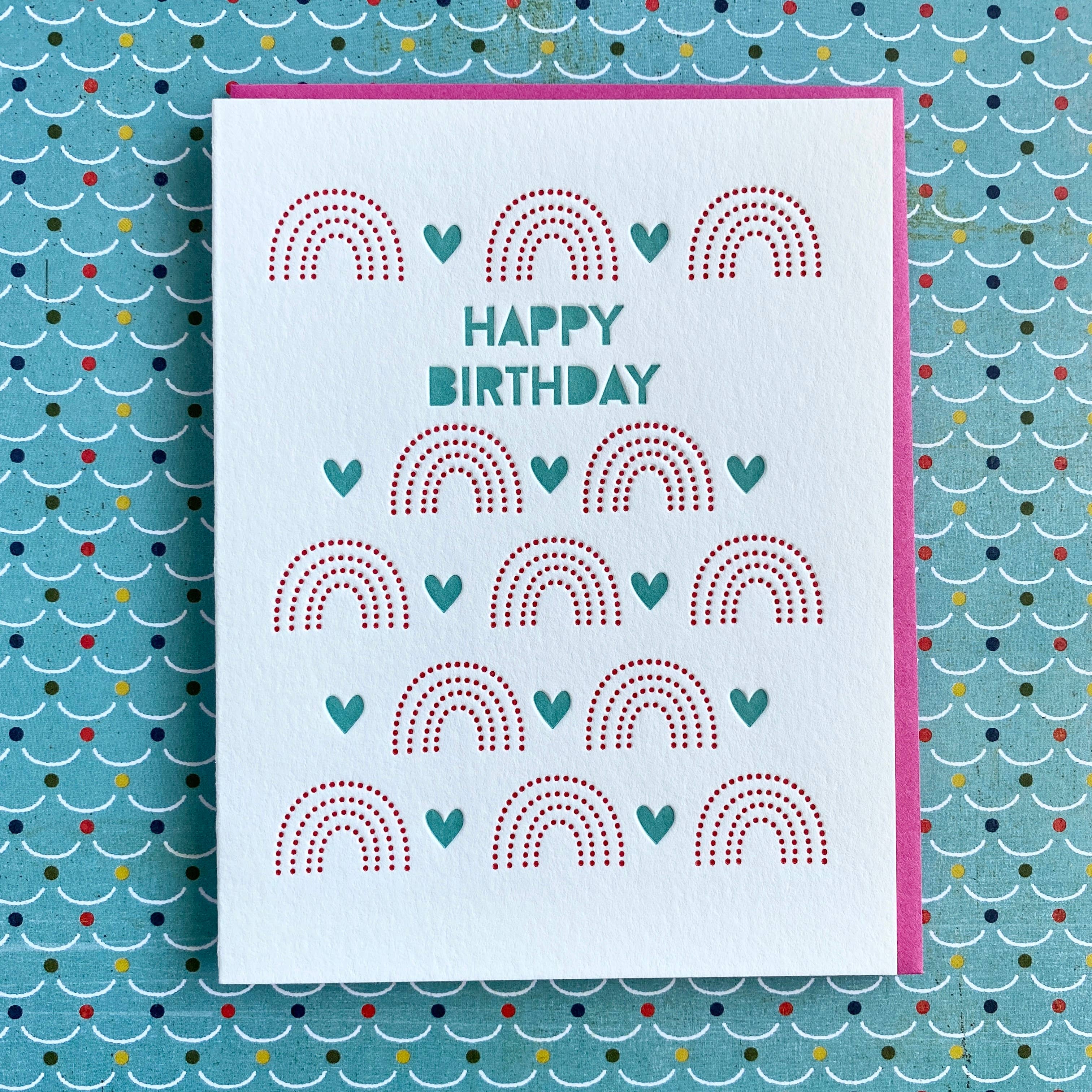 Lucky Bee Press - Happy Birthday Hearts & Rainbows