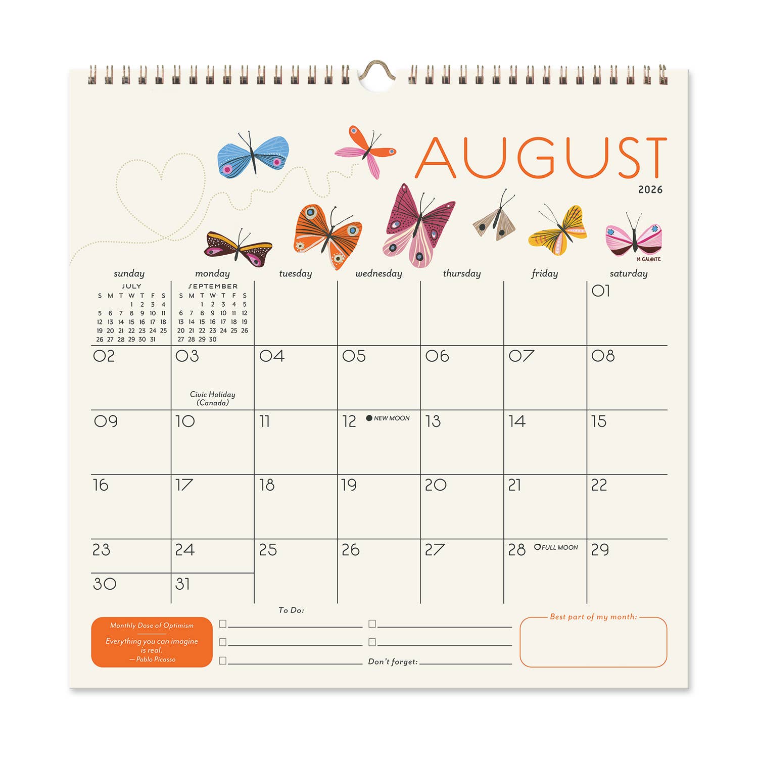 Seedlings - 2026 Seedlings Garden Party 12 Month Classic Grid Calendar