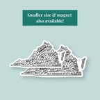Shop Like You Live Here - Virginia Sticker 6 inch | Virginia State Map Vinyl Sticker