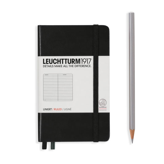 Leuchtturm1917- Notebooks - Pocket (A6): Black / Hardcover / Ruled