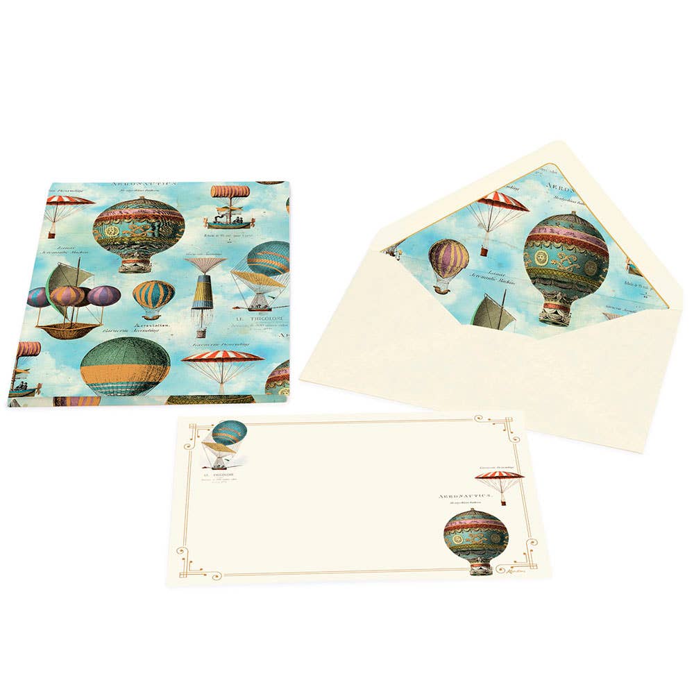 San Lorenzo Design - Portfolio Cards Large Size, Note Cards, Italian Stationery: Air Balloons