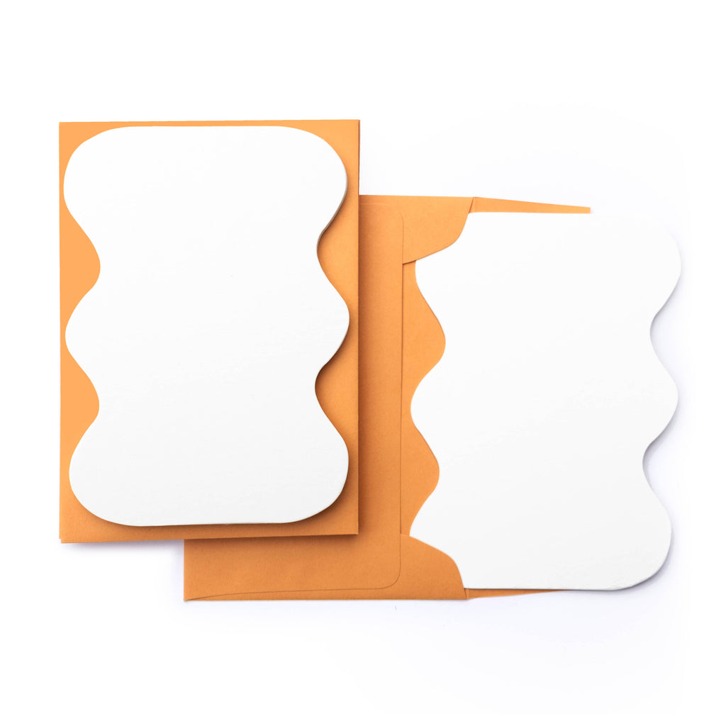 Worthwhile Paper - Shape Notes - Wavy - Set of 8 Die Cut Note Cards