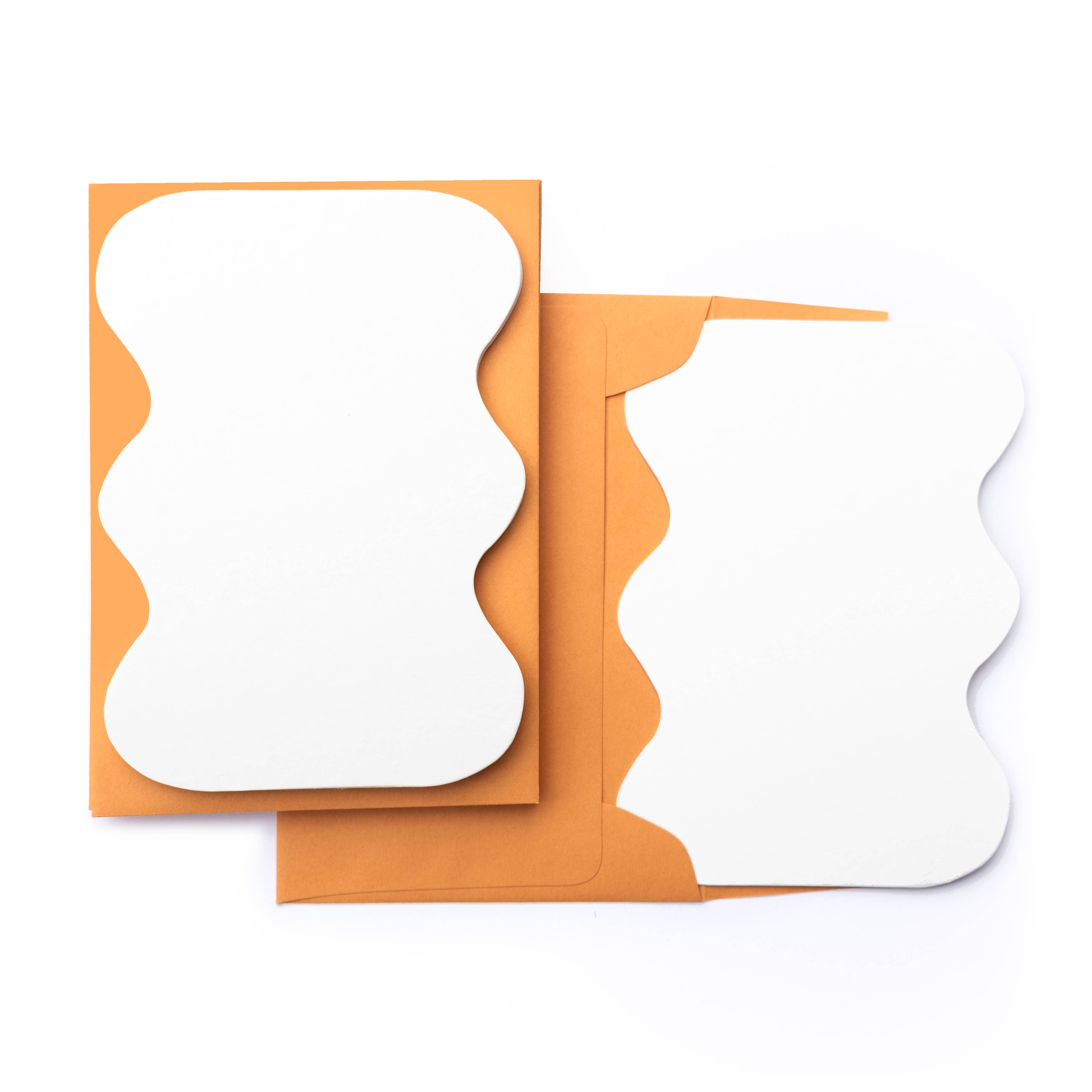 Worthwhile Paper - Shape Notes - Wavy - Set of 8 Die Cut Note Cards