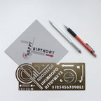 Another Studio - Bauhaus design, Craft Art Drawing Stencil in Brass Metal