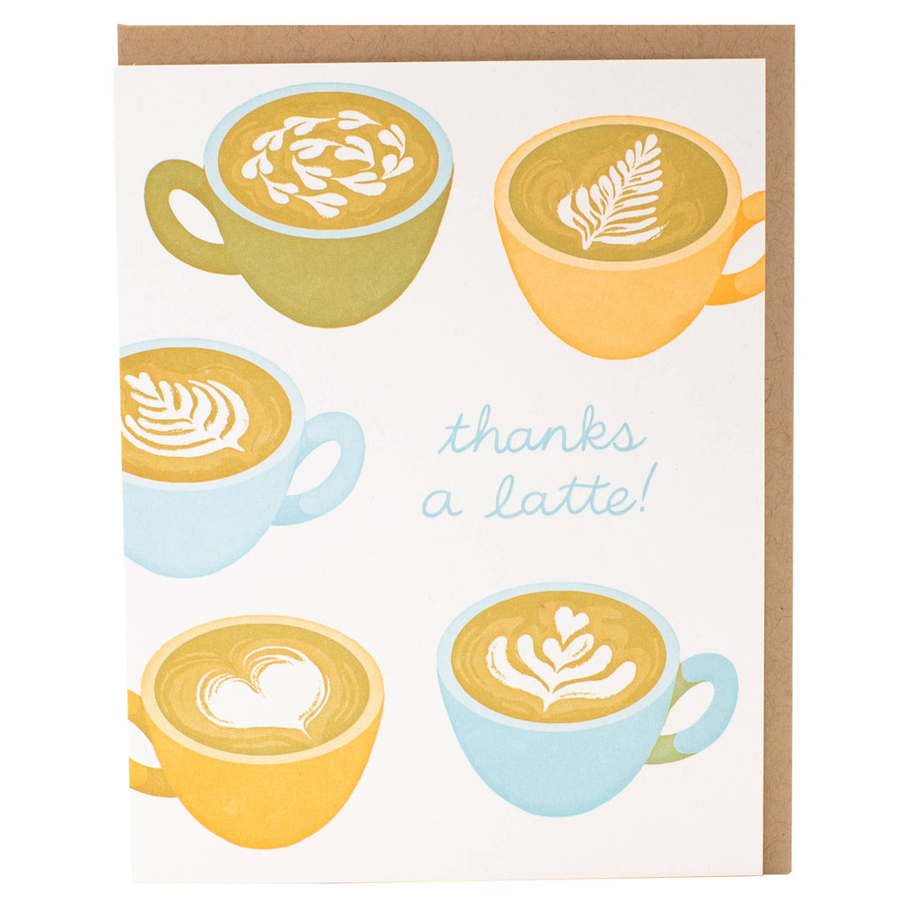 Smudge Ink - Latte Thank You Card