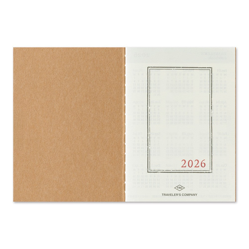 Traveler's Company Notebook Monthly Diary - Passport Size