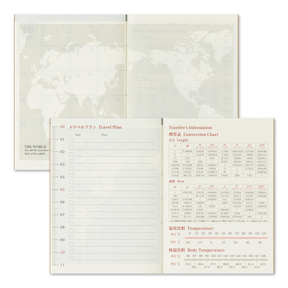 Traveler's Company Notebook Monthly Diary - Passport Size