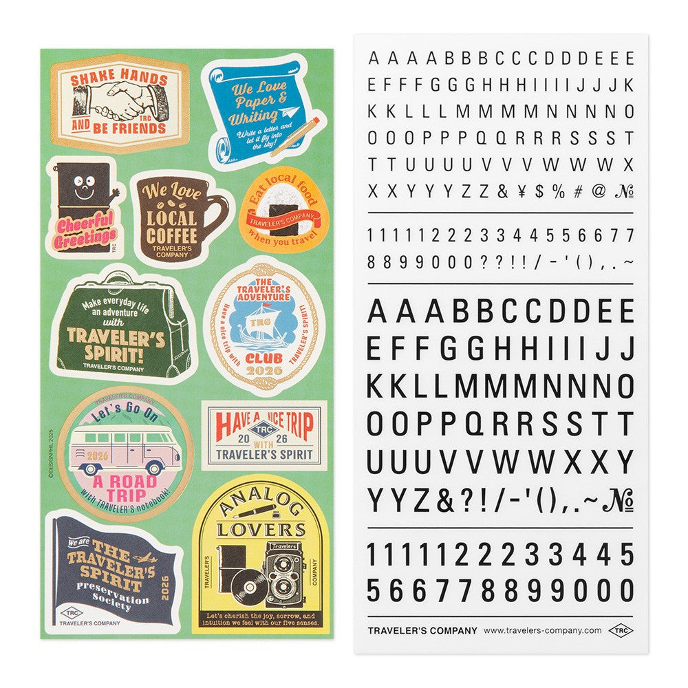 Traveler's Company  Notebook Customized Sticker Set 2026