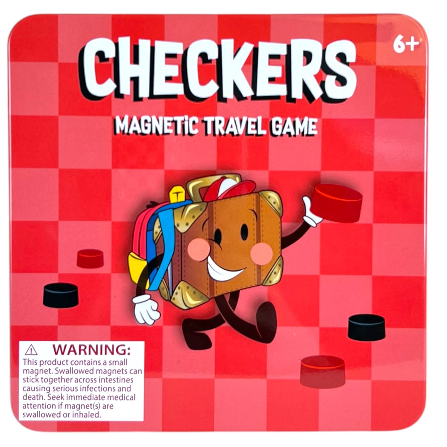 Toysmith - On the Way Games Magnetic Checkers, Travel Game