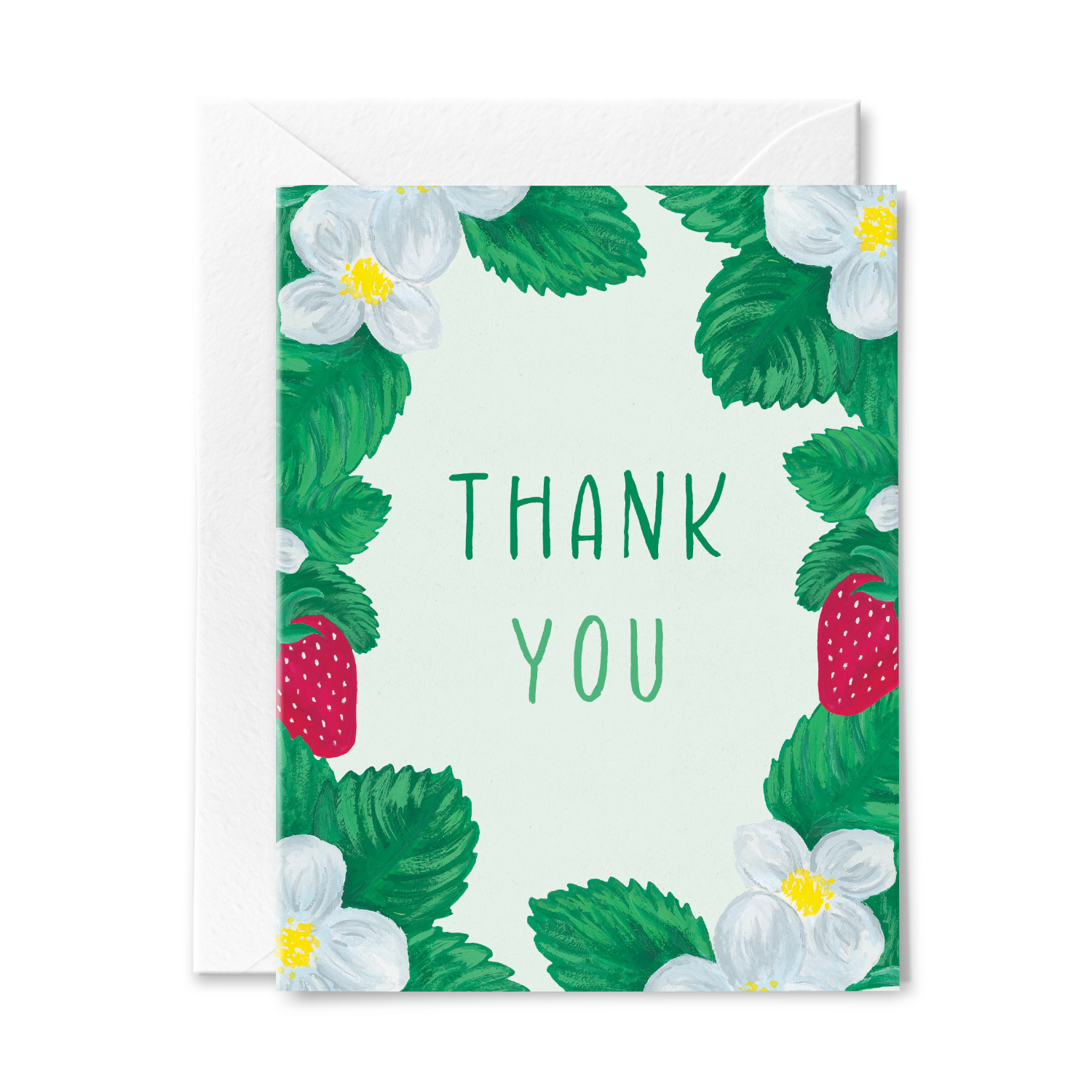 June Paper Market - Strawberry Thank You Greeting Card