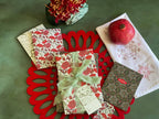 re:mused studio - Carnation Pomegranate (red) A2 Greeting Card: