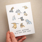 Kindred Letterpress - Rare Bird Birthday Card | Letterpress Birthday Card