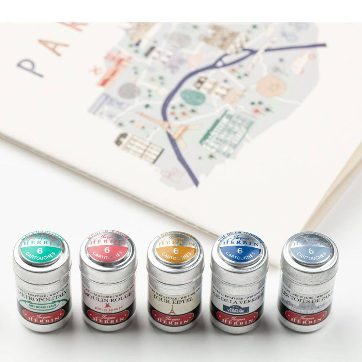 Jacques Herbin "Paris Collection" Ink Cartridges: Les Toits de Paris  (The Roofs of Paris)