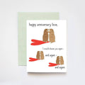 ILOOTPAPERIE - Groundhog Day Happy Anniversary Love Greeting Card: 4.25" x 5.5"