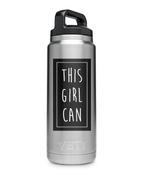 Discovery Stickers - This Girl Can Vinyl Sticker: Pink / Tall