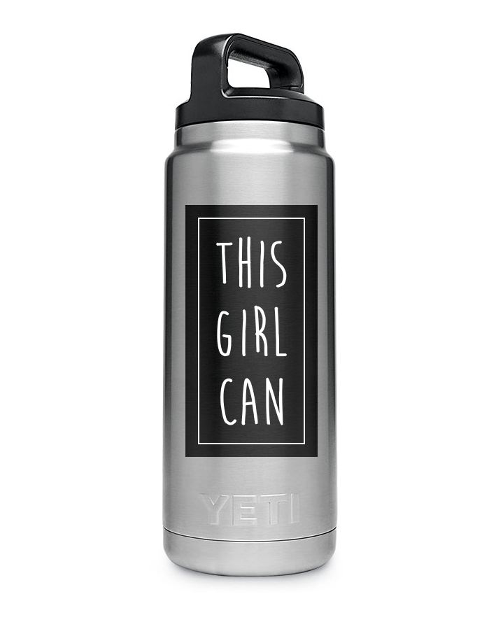 Discovery Stickers - This Girl Can Vinyl Sticker: Pink / Tall